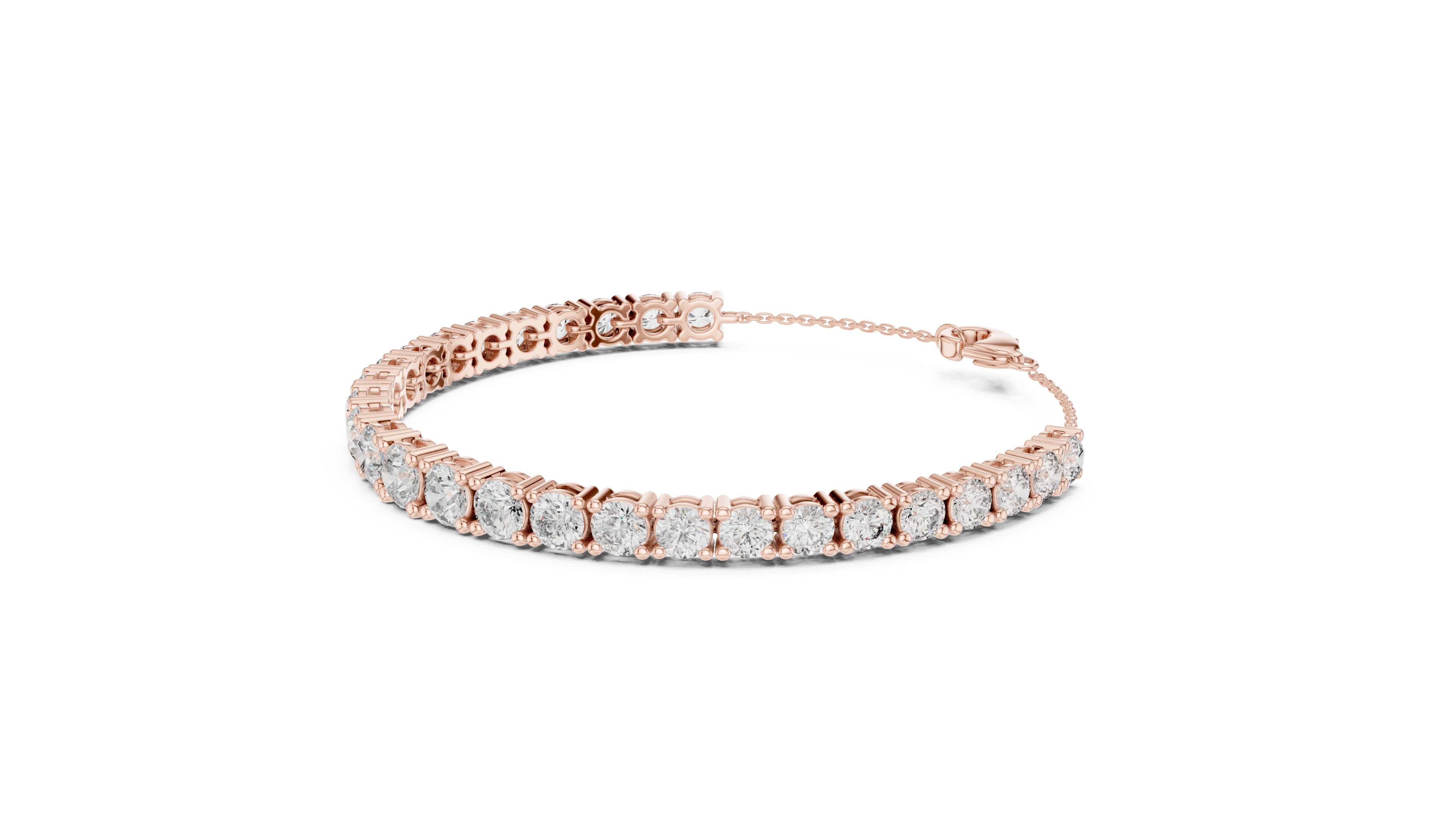 Graduated Round Diamond Tennis Bracelet Corvexa Jewellery