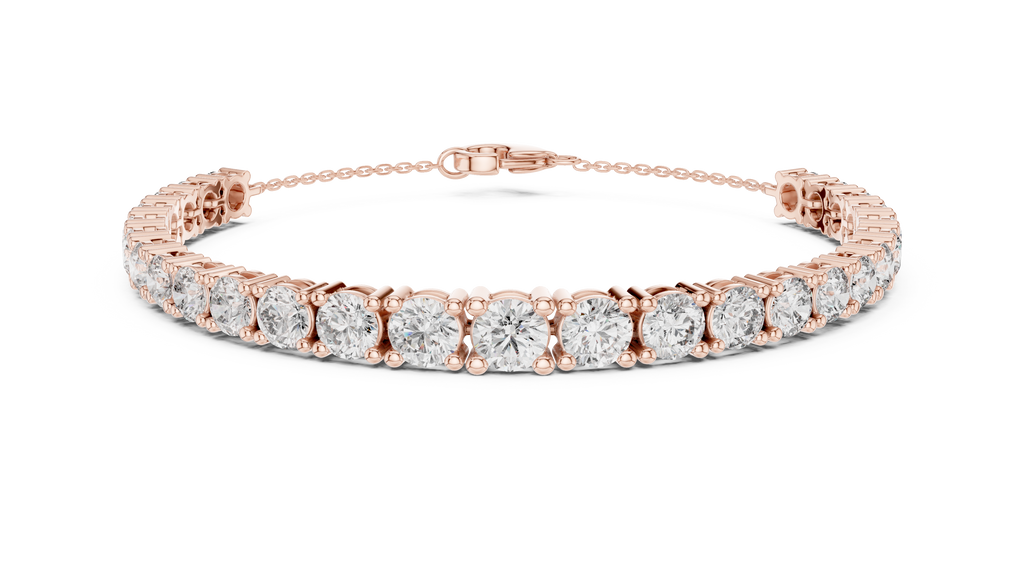 Graduated Round Diamond Tennis Bracelet Corvexa Jewellery