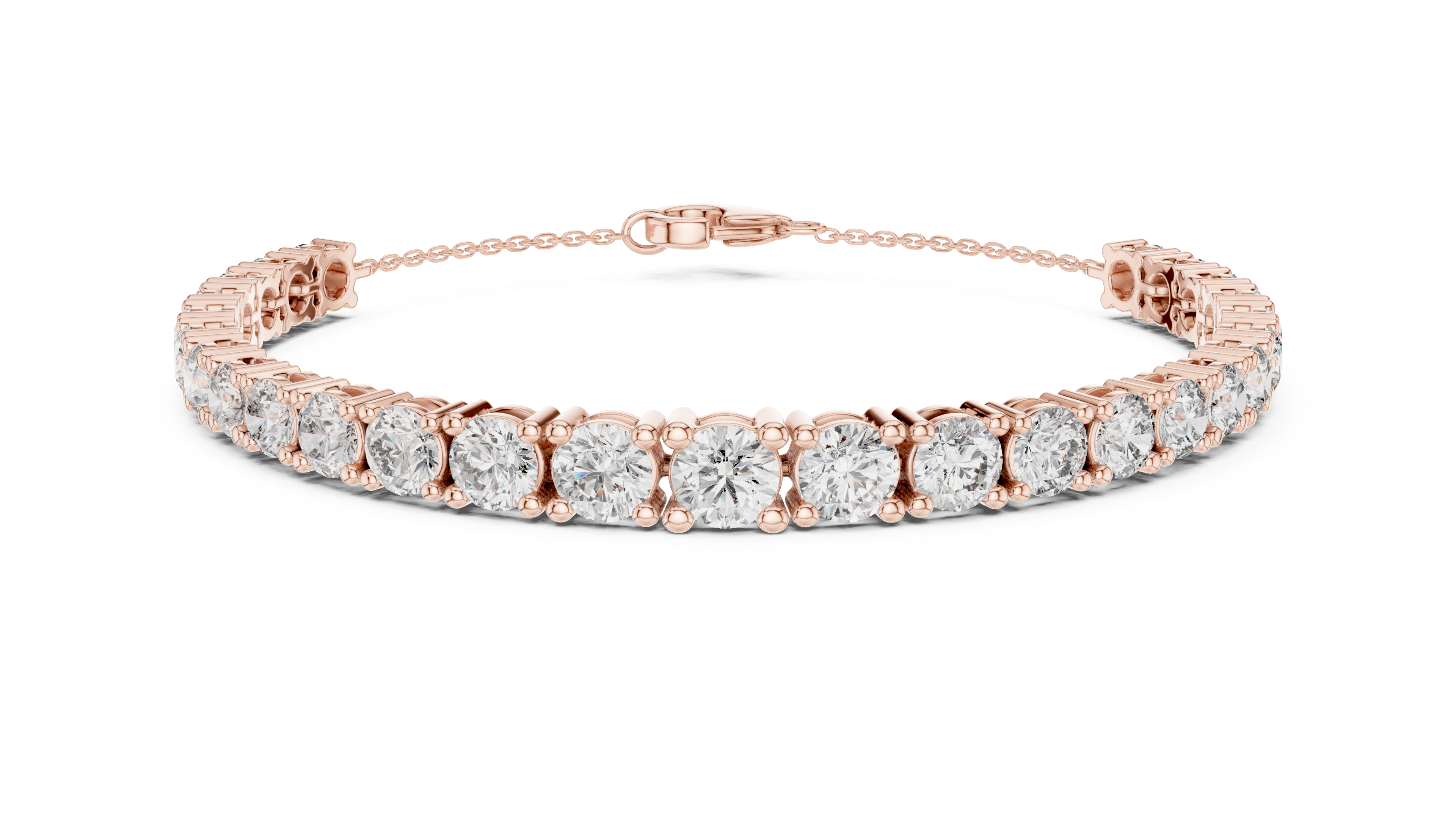 Graduated Round Diamond Tennis Bracelet Corvexa Jewellery