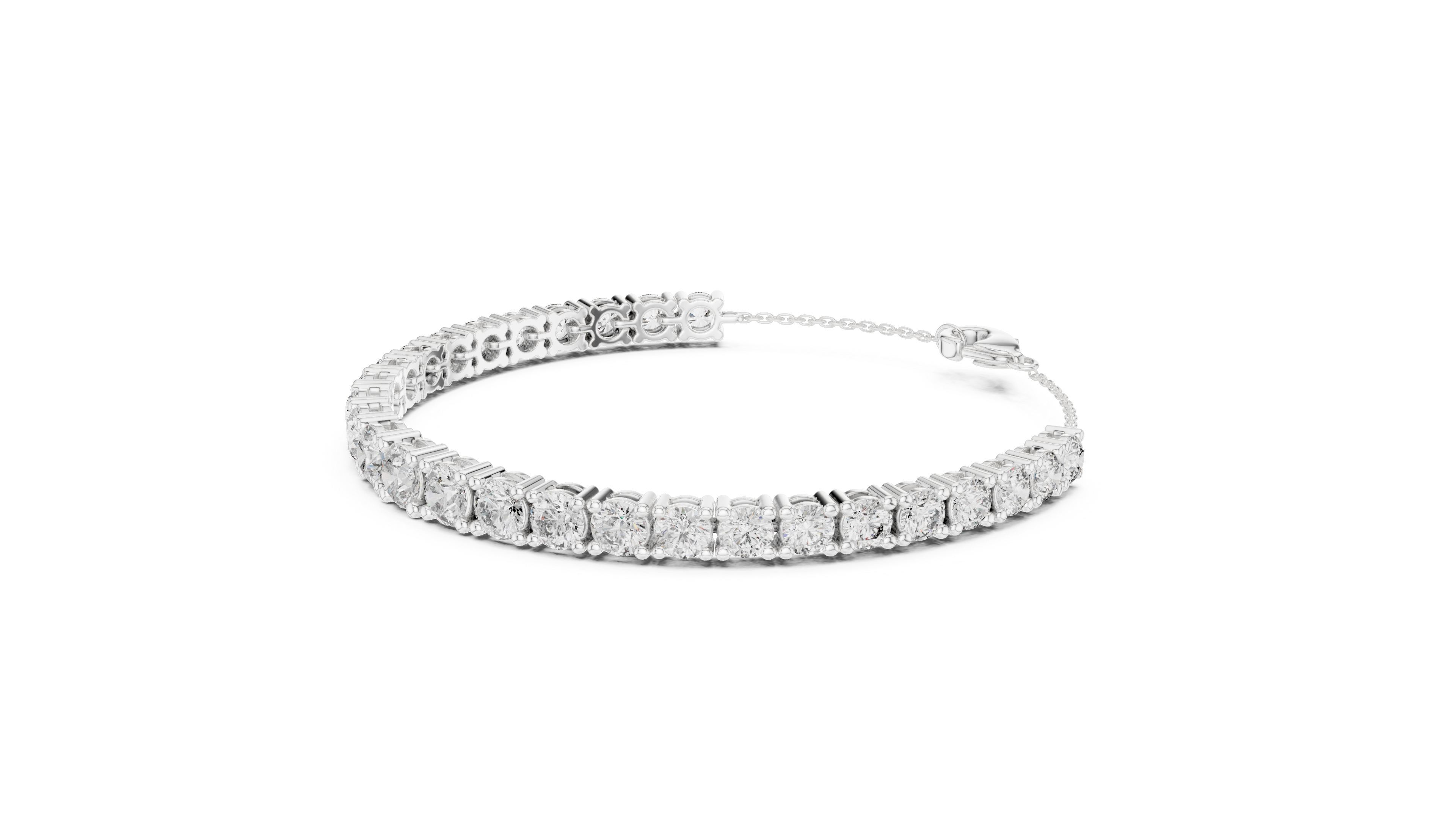 Graduated Round Diamond Tennis Bracelet Corvexa Jewellery