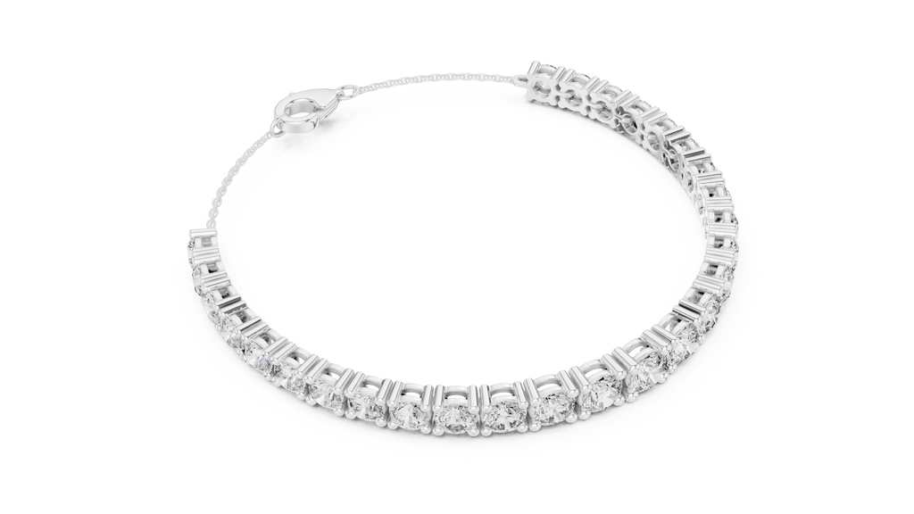 Graduated Round Diamond Tennis Bracelet Corvexa Jewellery