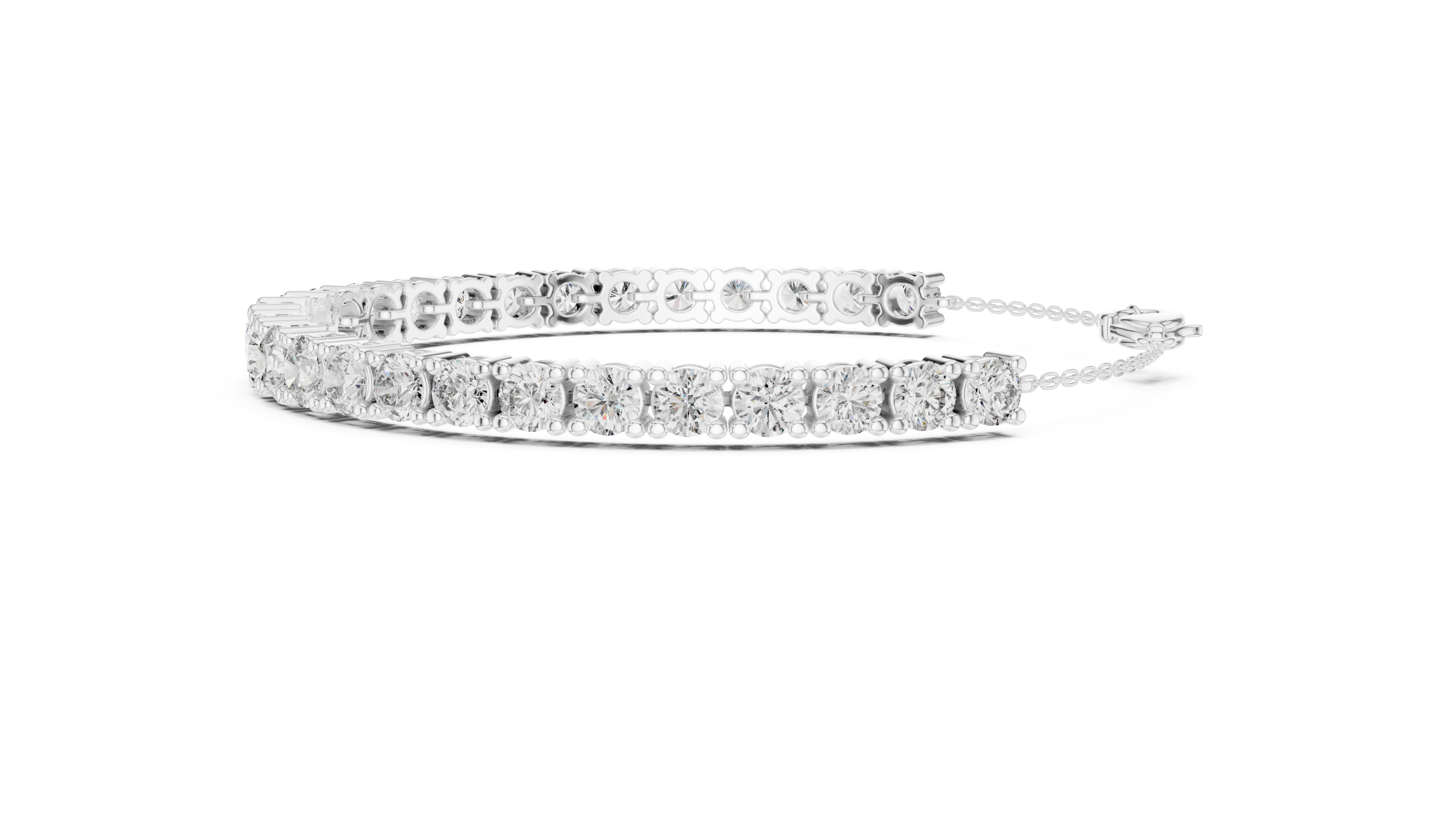 Graduated Round Diamond Tennis Bracelet Corvexa Jewellery