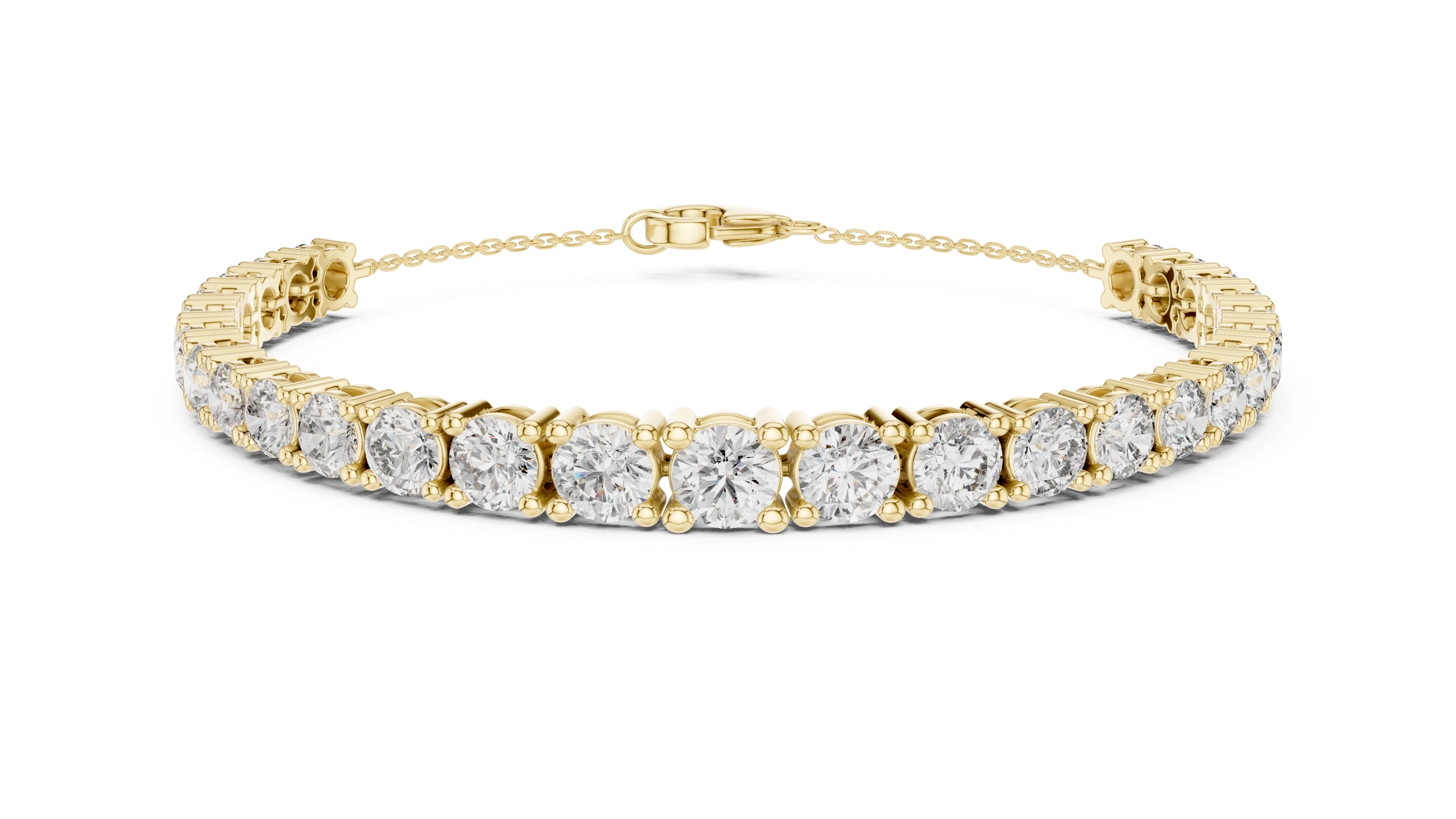 Graduated Round Diamond Tennis Bracelet Corvexa Jewellery