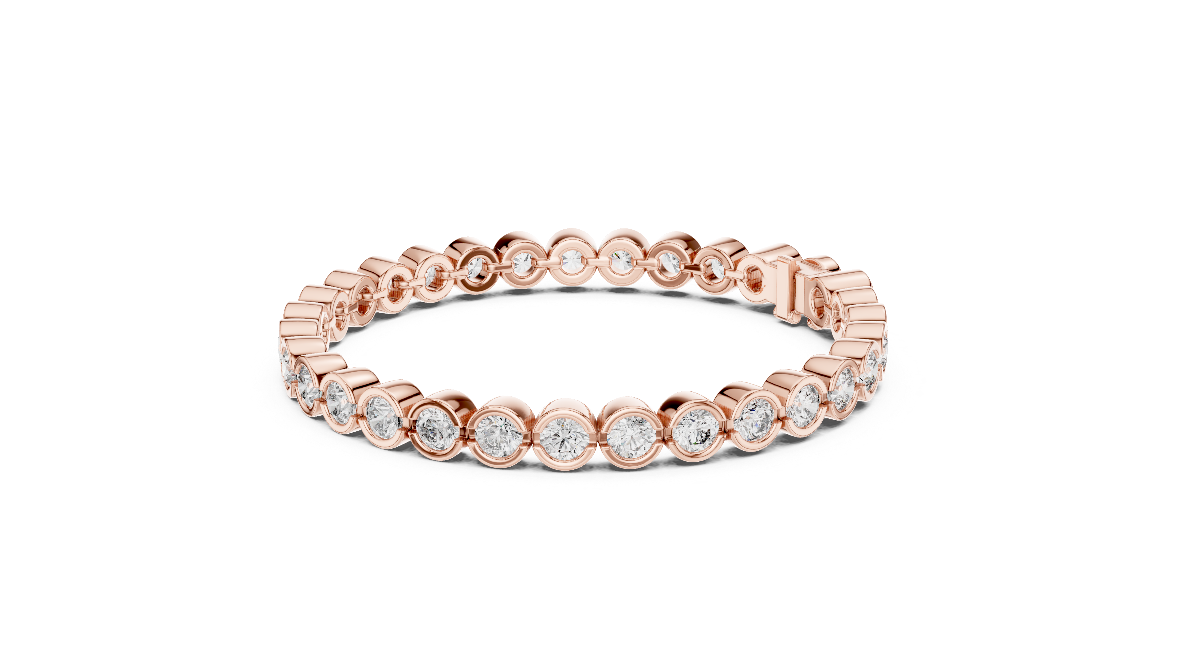 Bezel Set Round Tennis Bracelet Corvexa Jewellery