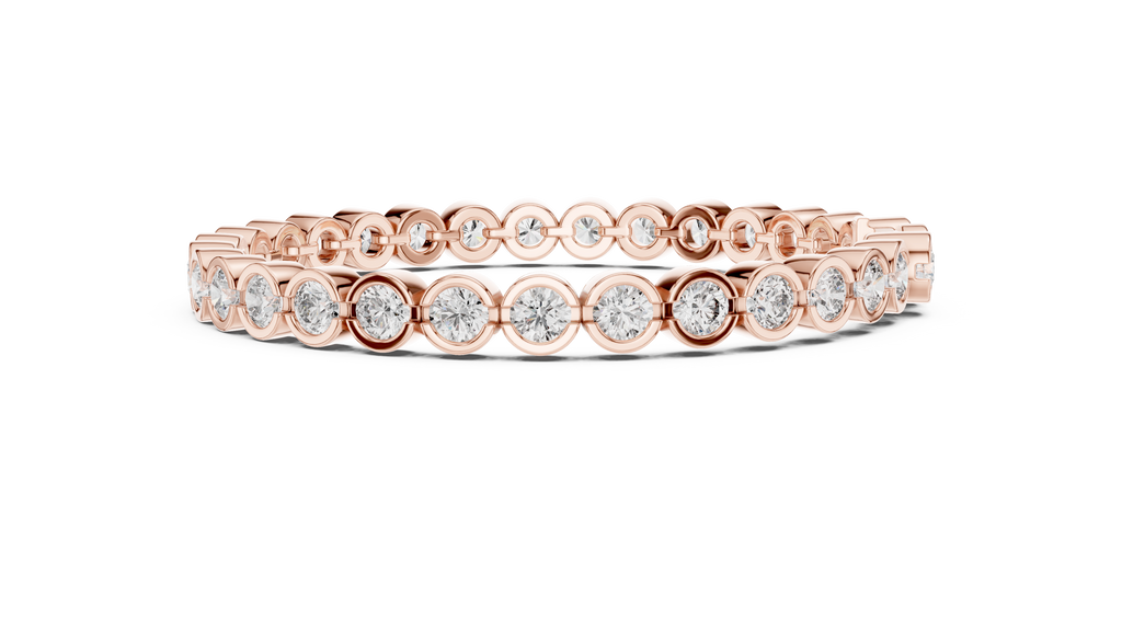 Bezel Set Round Tennis Bracelet Corvexa Jewellery
