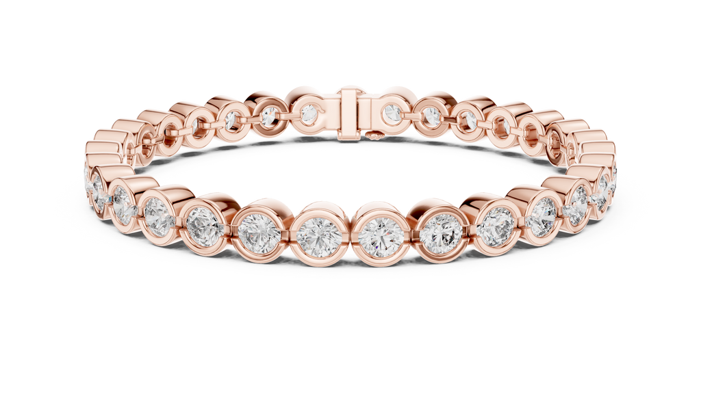 Bezel Set Round Diamond Tennis Bracelet Corvexa Jewellery