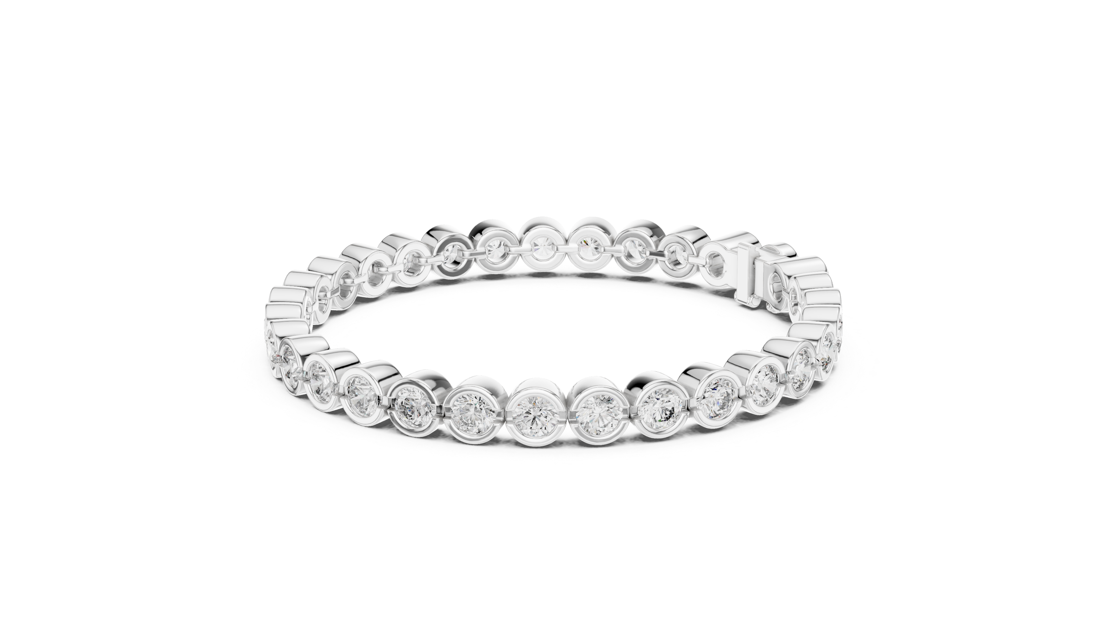 Bezel Set Round Tennis Bracelet Corvexa Jewellery