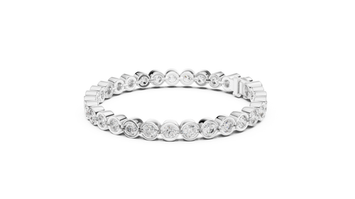 Bezel Set Round Diamond Tennis Bracelet Corvexa Jewellery