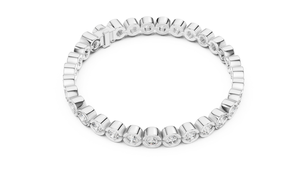 Bezel Set Round Tennis Bracelet Corvexa Jewellery