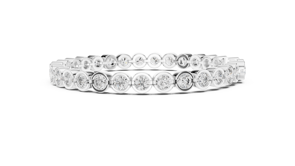 Bezel Set Round Tennis Bracelet Corvexa Jewellery