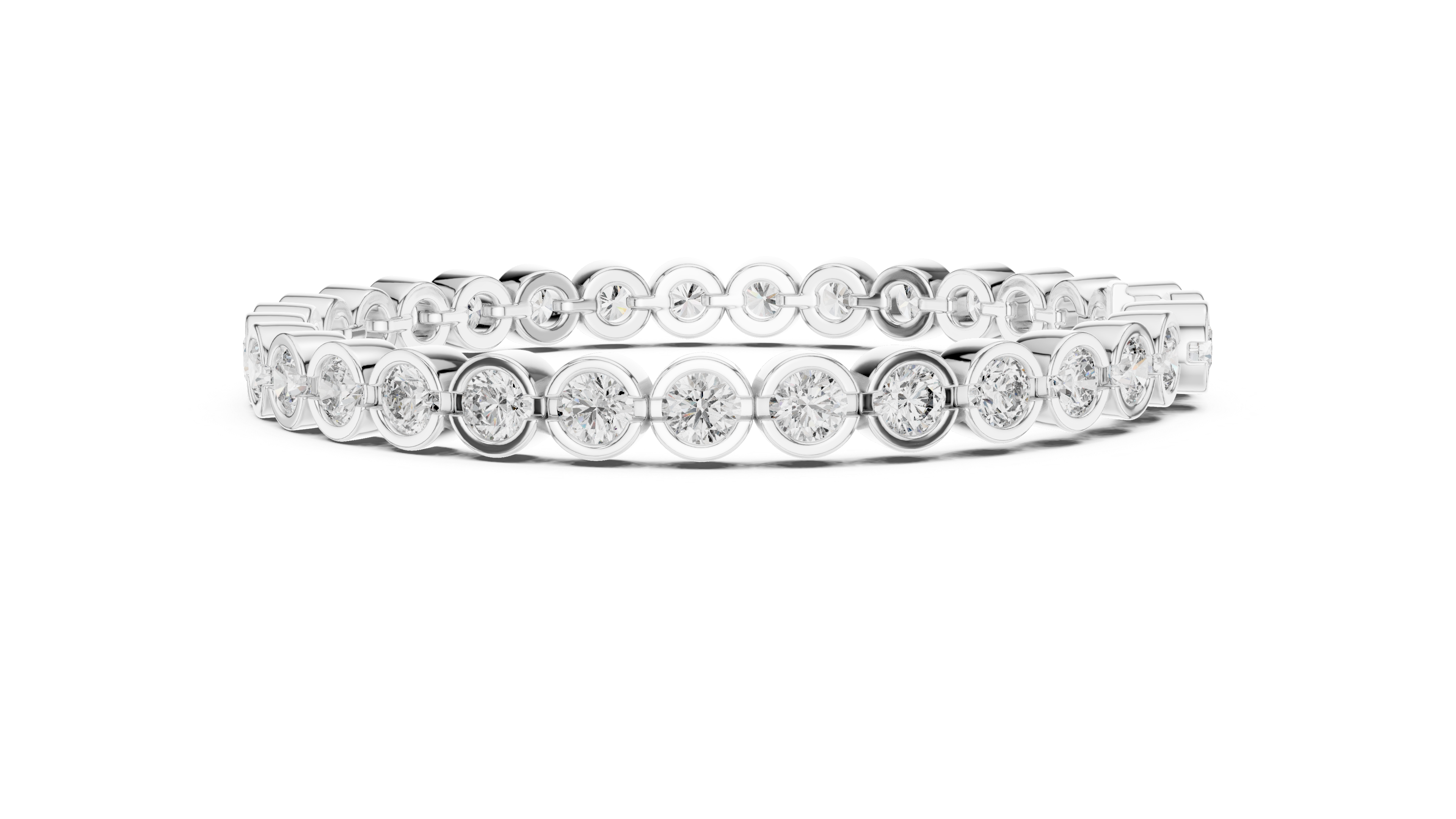 Bezel Set Round Tennis Bracelet Corvexa Jewellery