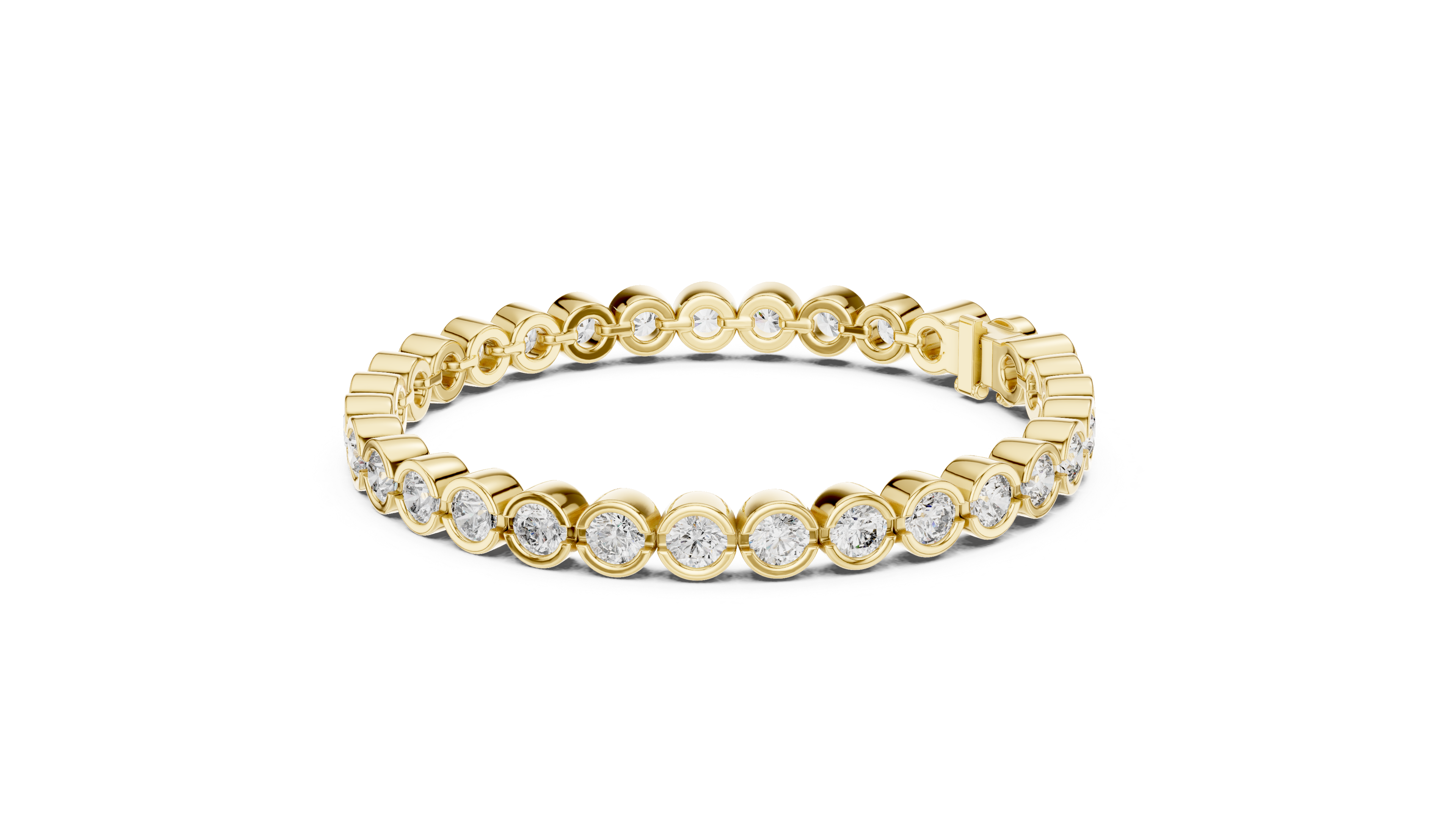 Bezel Set Round Tennis Bracelet Corvexa Jewellery