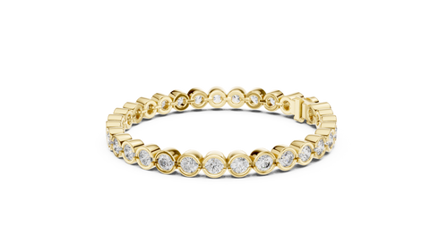 Bezel Set Round Diamond Tennis Bracelet Corvexa Jewellery