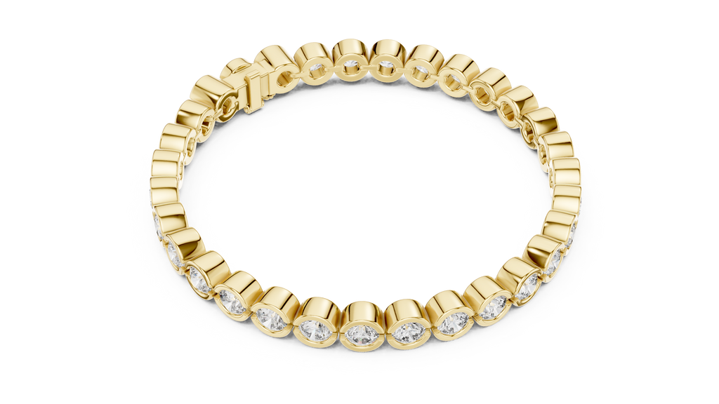Bezel Set Round Tennis Bracelet Corvexa Jewellery