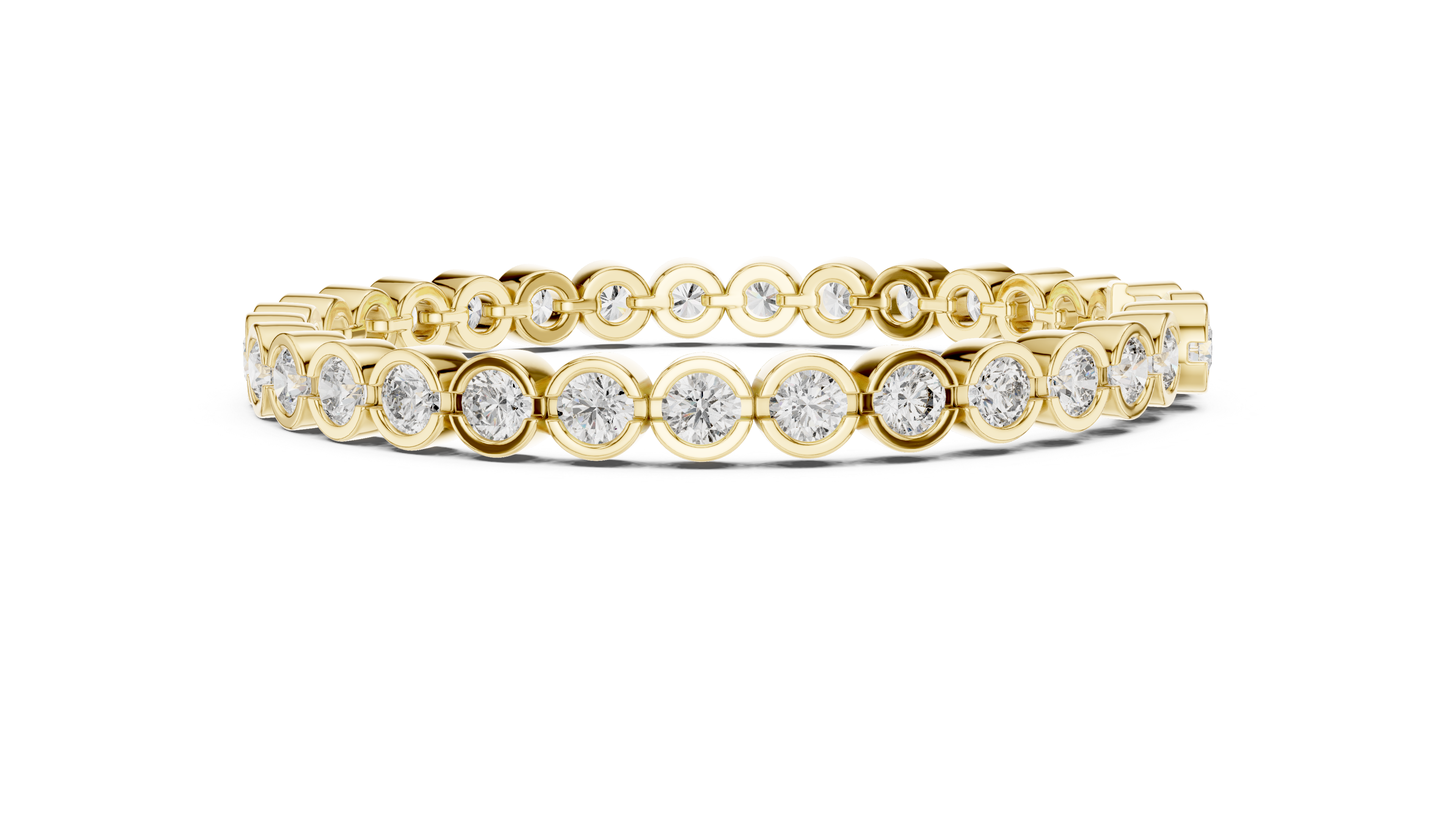Bezel Set Round Diamond Tennis Bracelet Corvexa Jewellery