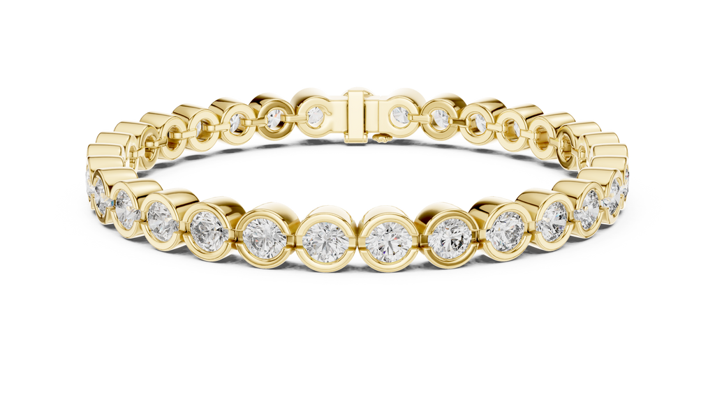 Bezel Set Round Diamond Tennis Bracelet Corvexa Jewellery