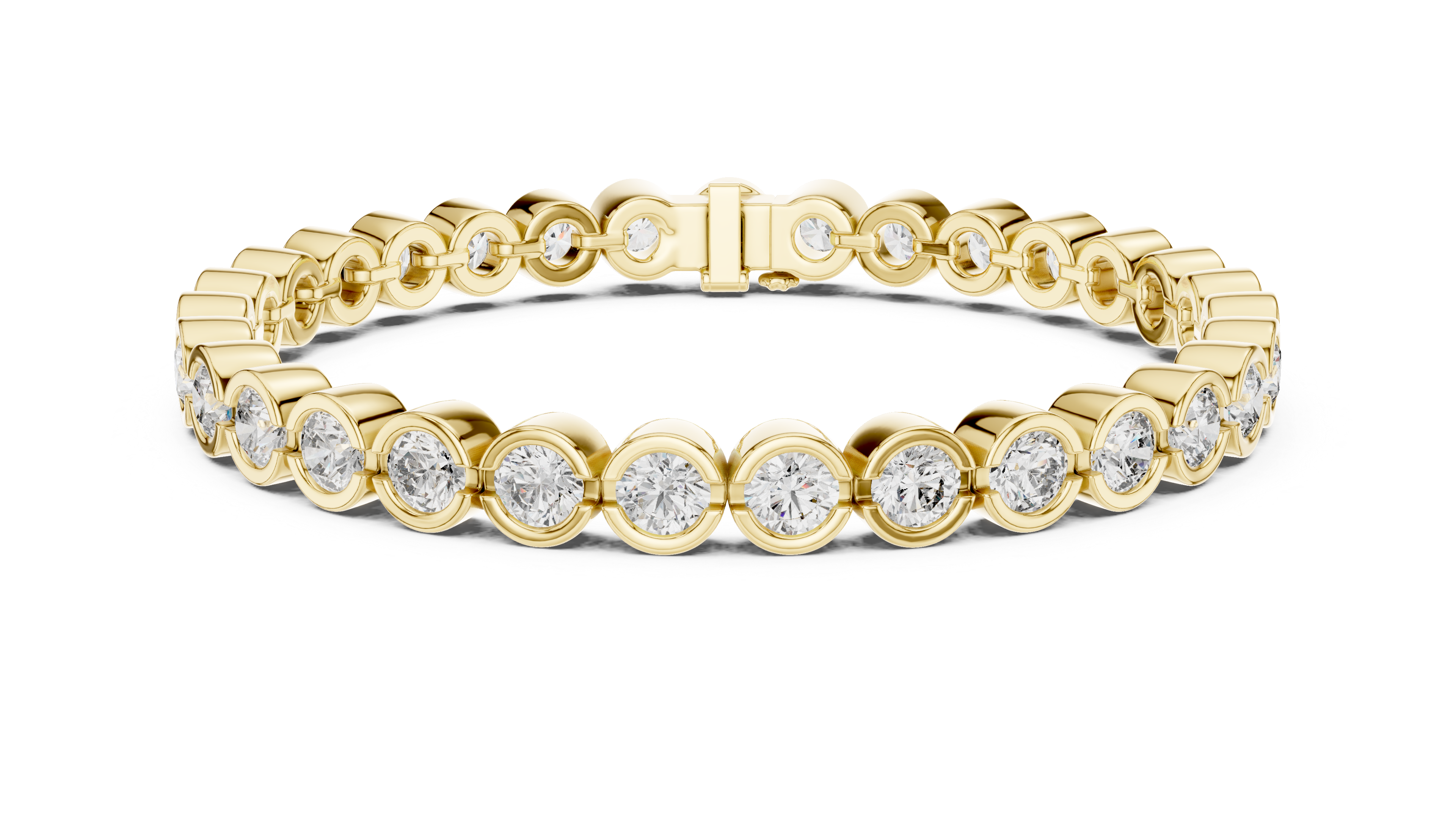 Bezel Set Round Diamond Tennis Bracelet Corvexa Jewellery