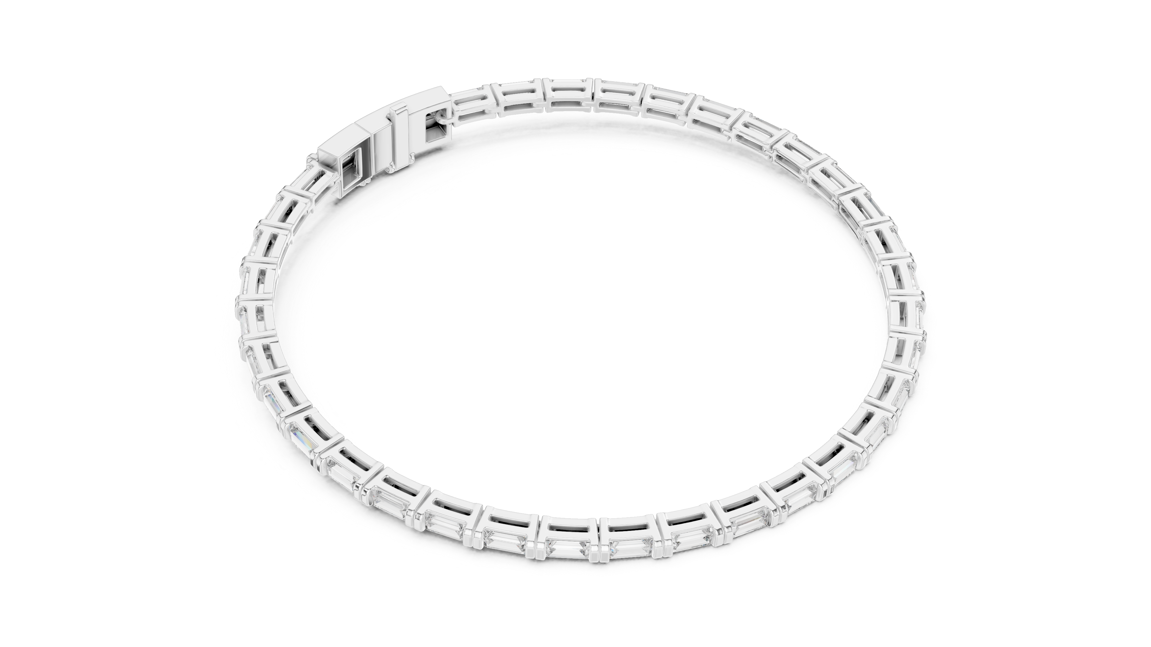 Baguette Diamond Tennis Bracelet Corvexa Jewellery