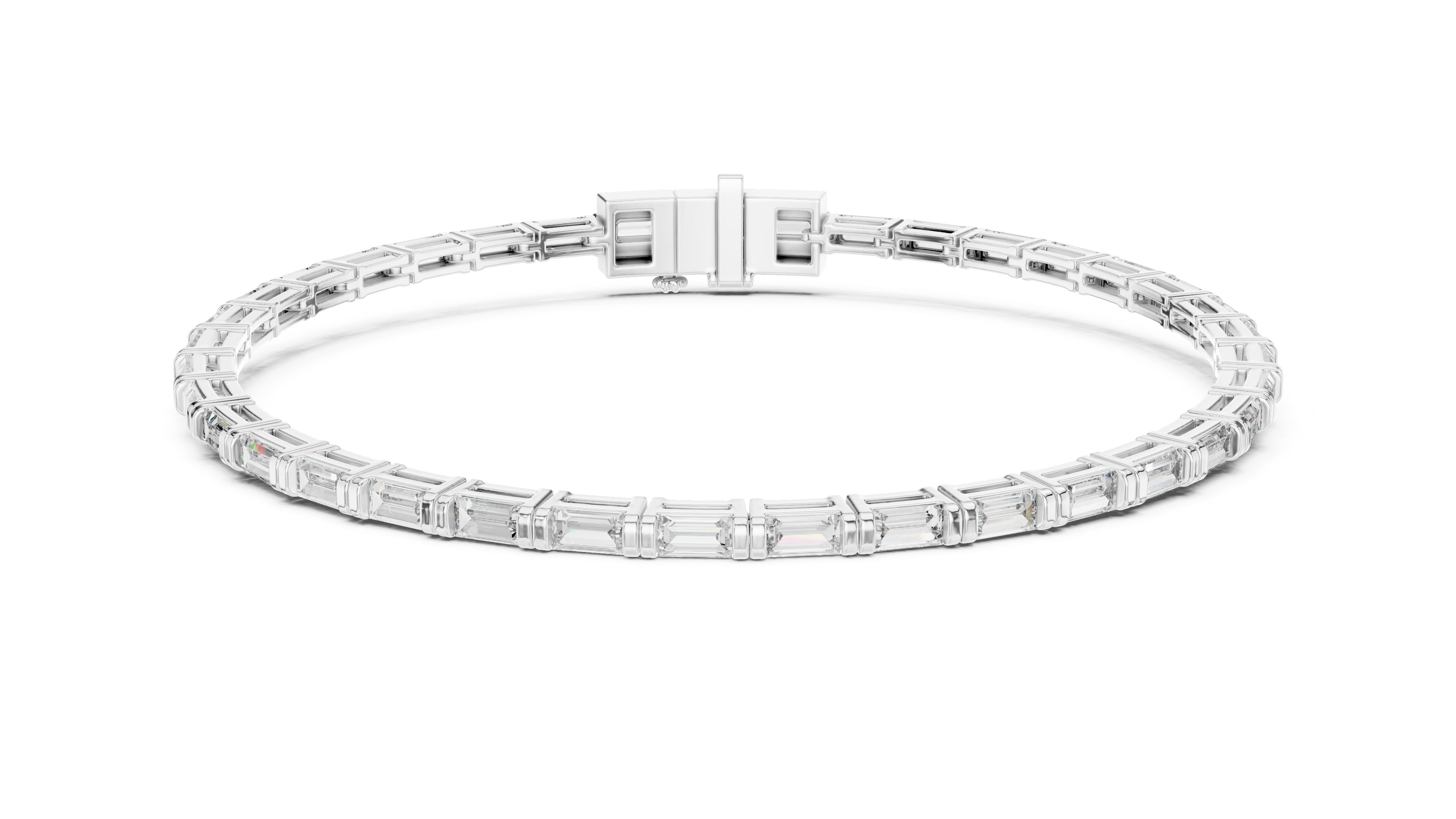 Baguette Diamond Tennis Bracelet Corvexa Jewellery