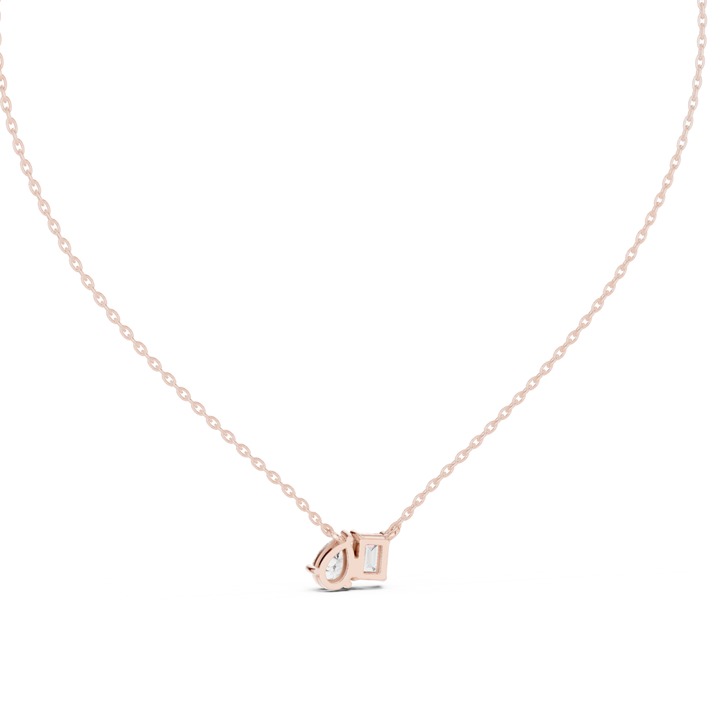 Toi et Moi Emerald & Pear Pendant Necklace Corvexa Jewellery
