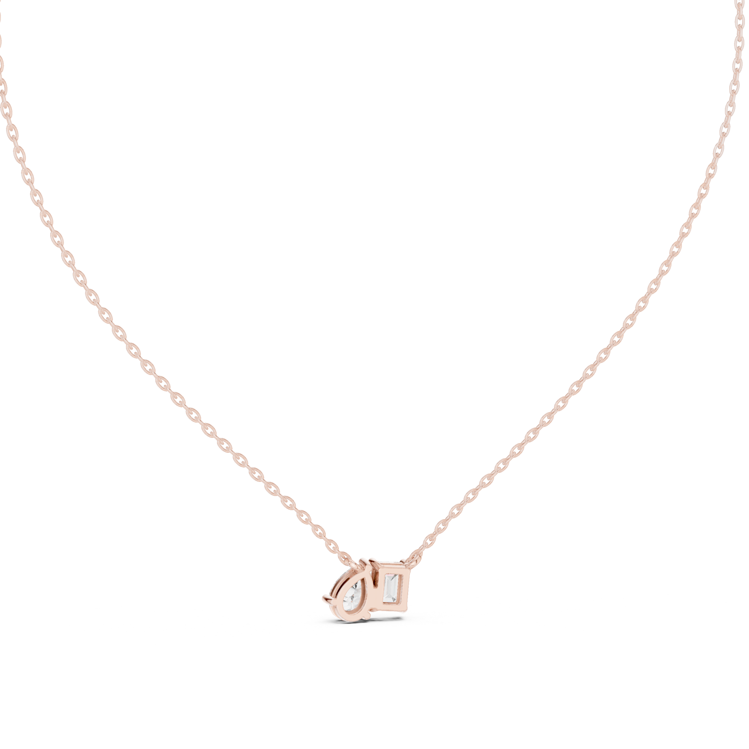 Toi et Moi Emerald & Pear Pendant Necklace Corvexa Jewellery
