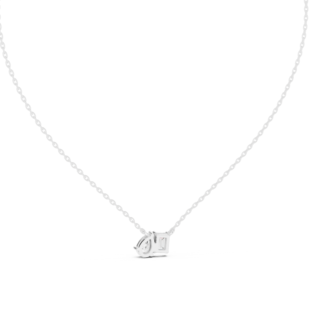 Toi et Moi Emerald & Pear Pendant Necklace Corvexa Jewellery
