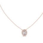 Oval Halo Diamond Pendant Corvexa Jewellery