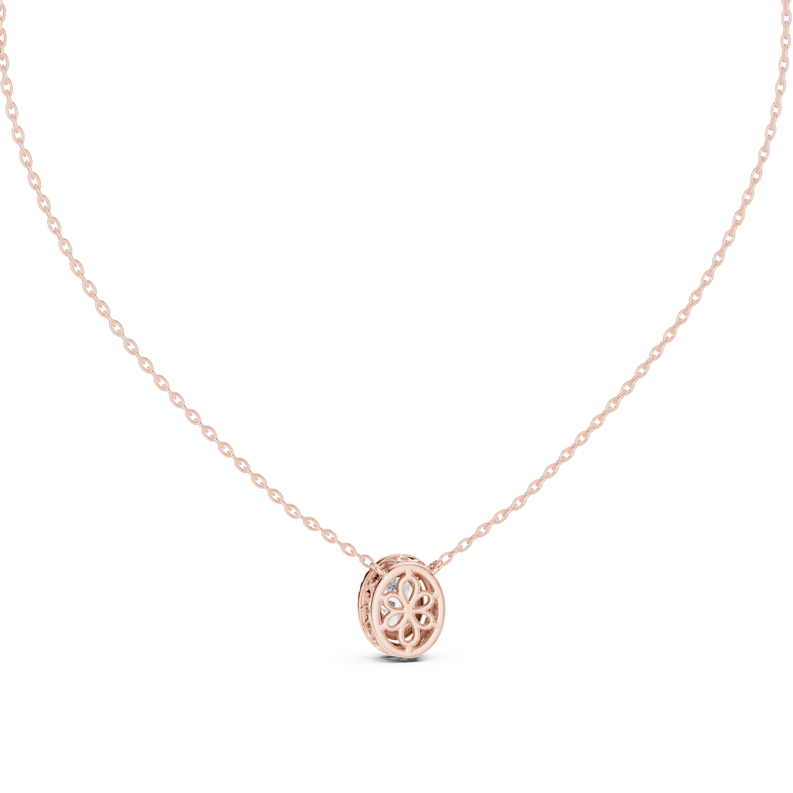 Oval Halo Diamond Pendant Corvexa Jewellery