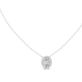 Oval Halo Diamond Pendant Corvexa Jewellery
