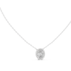 Oval Halo Diamond Pendant Corvexa Jewellery