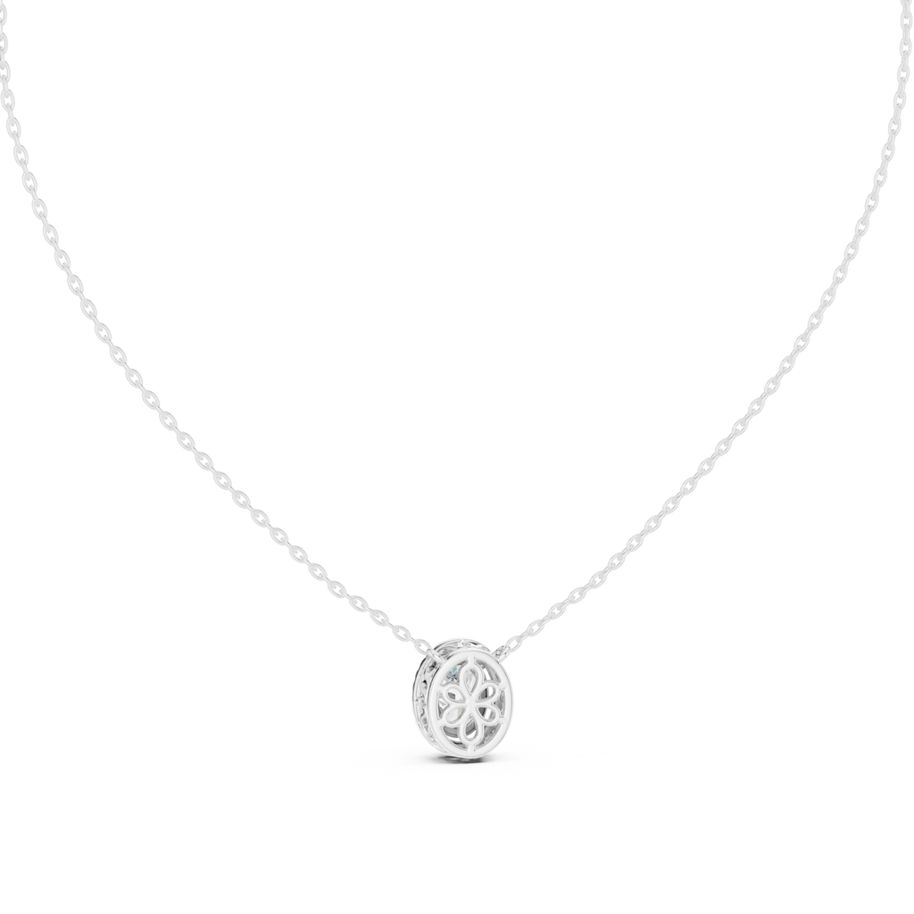 Oval Halo Diamond Pendant Corvexa Jewellery