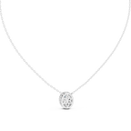 Oval Halo Diamond Pendant Corvexa Jewellery