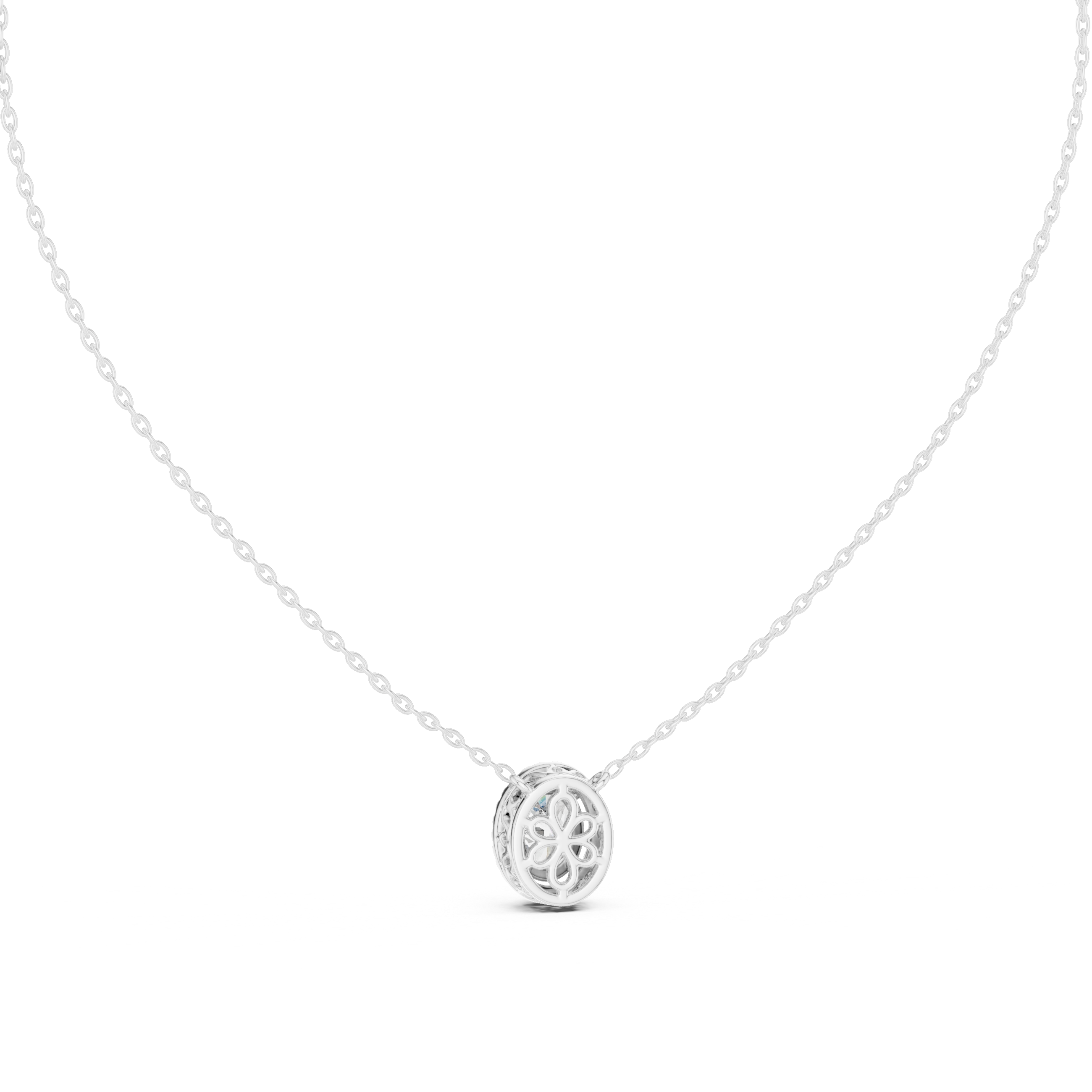 Oval Halo Diamond Pendant Corvexa Jewellery