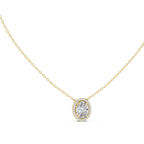 Oval Halo Diamond Pendant Corvexa Jewellery