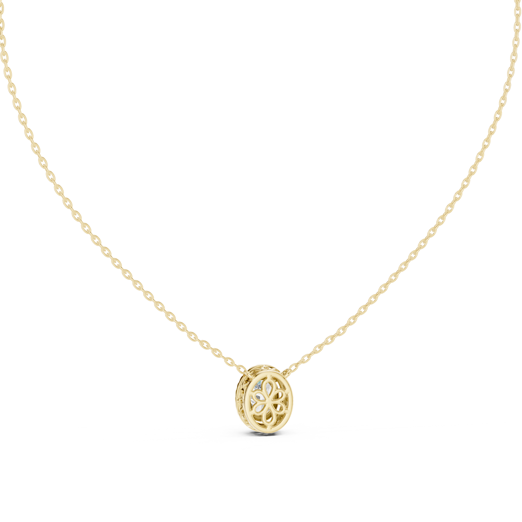 Oval Halo Diamond Pendant Corvexa Jewellery