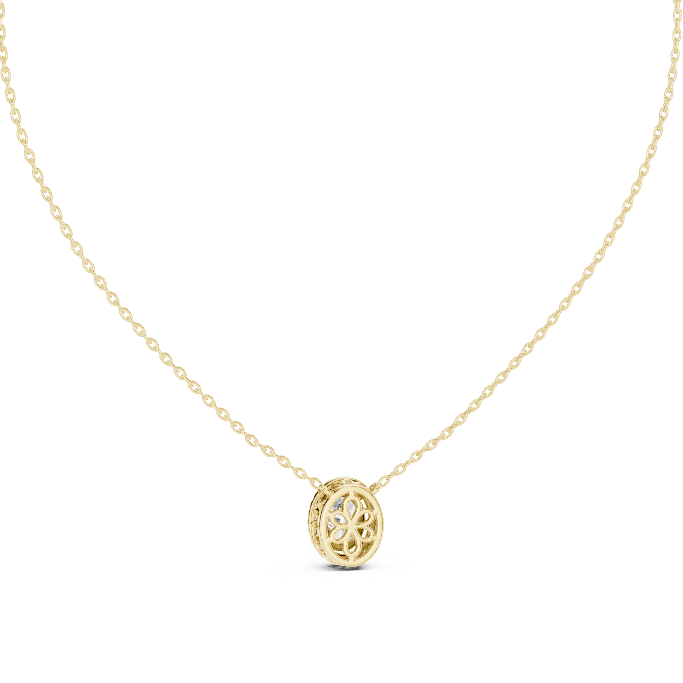 Oval Halo Diamond Pendant Corvexa Jewellery