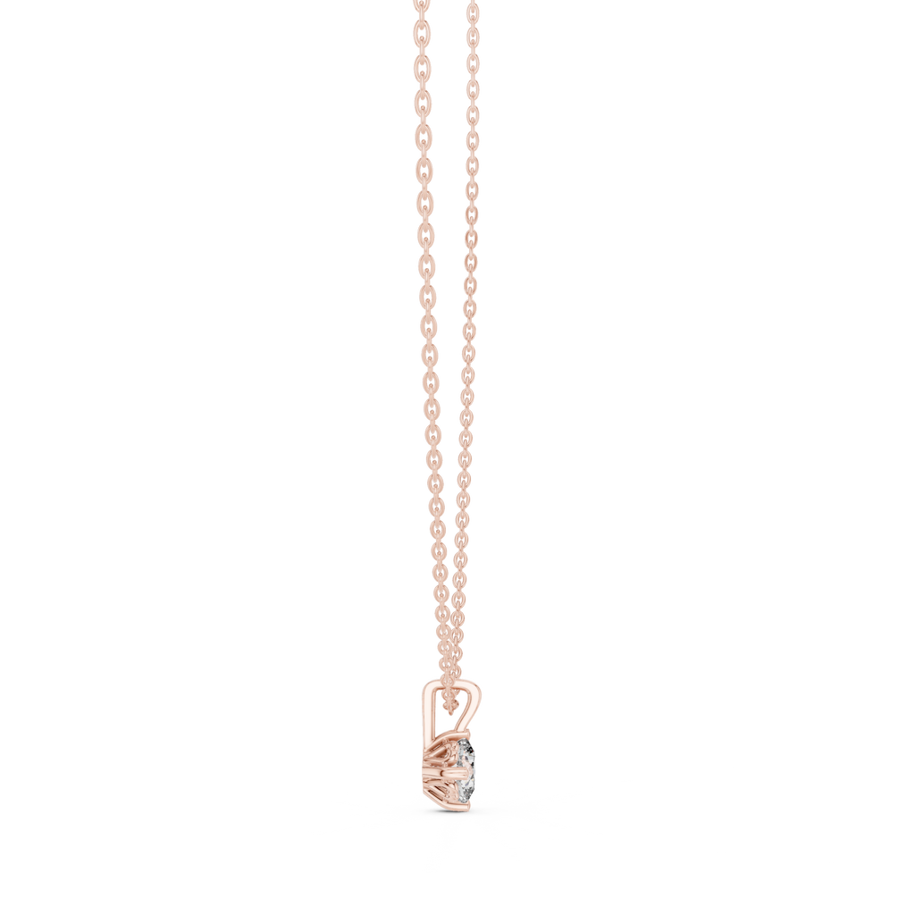 Cushion Cut Solitaire Diamond Pendant