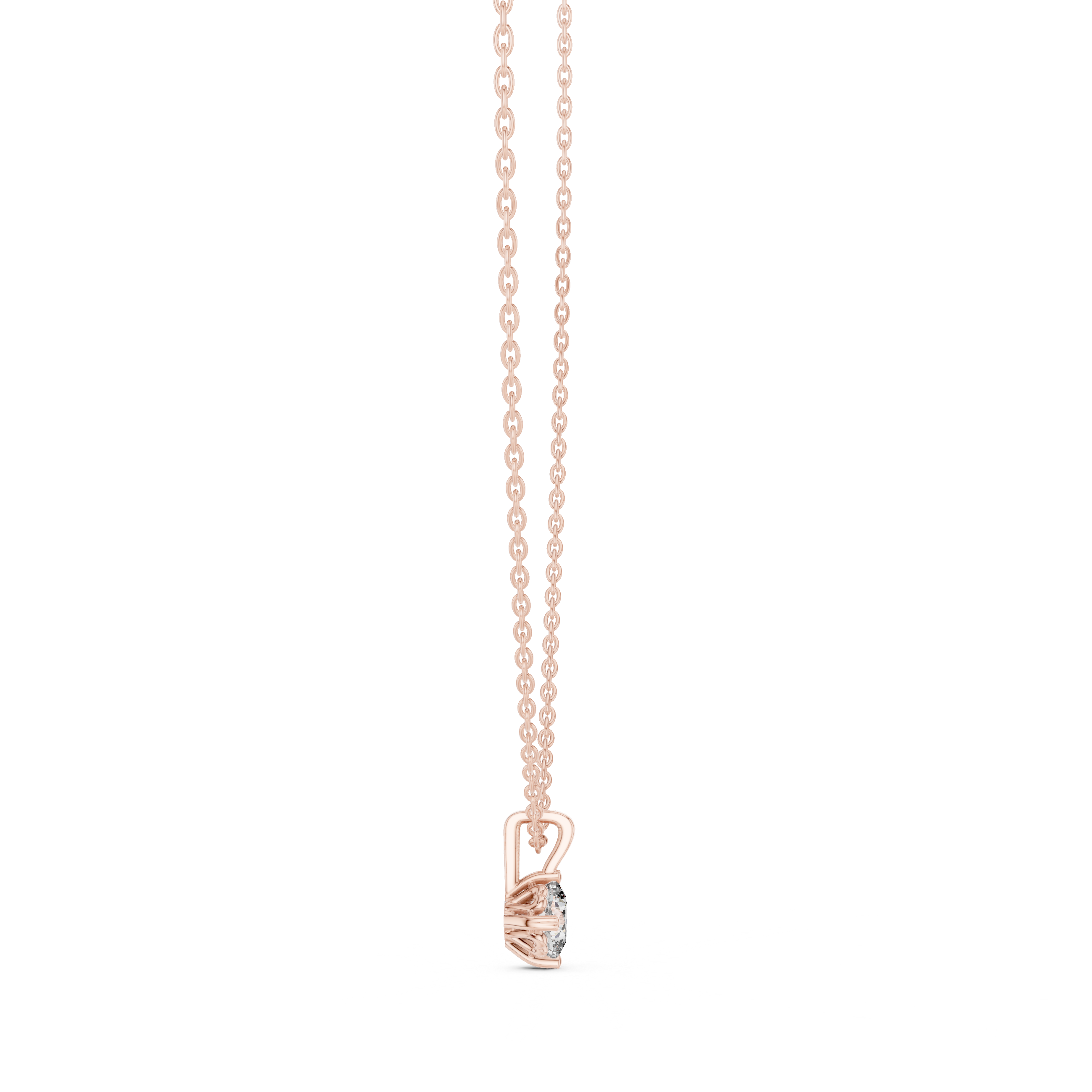 Cushion Cut Solitaire Diamond Pendant