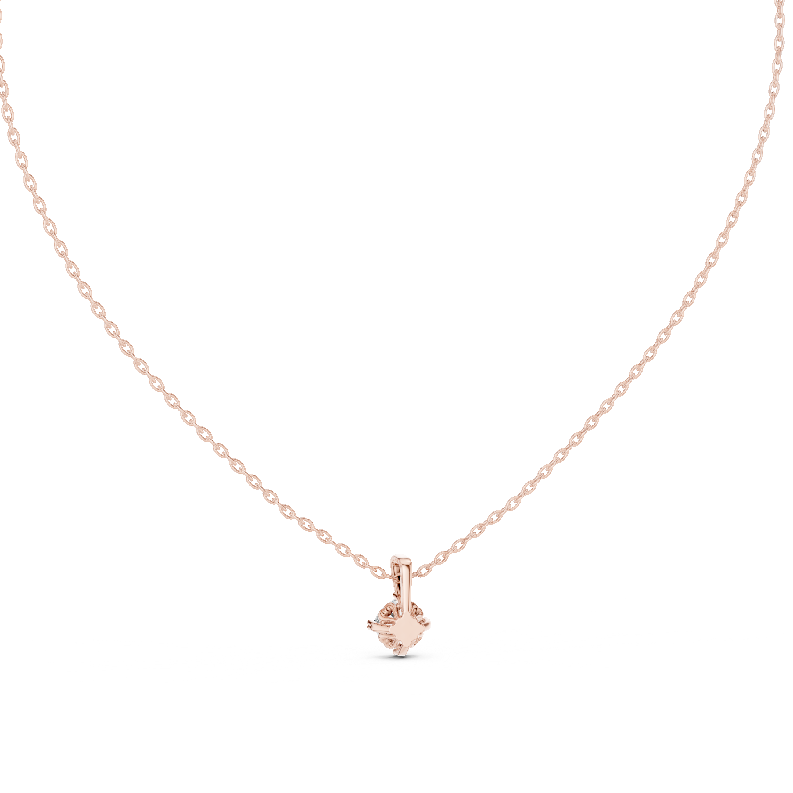 Cushion Cut Solitaire Diamond Pendant