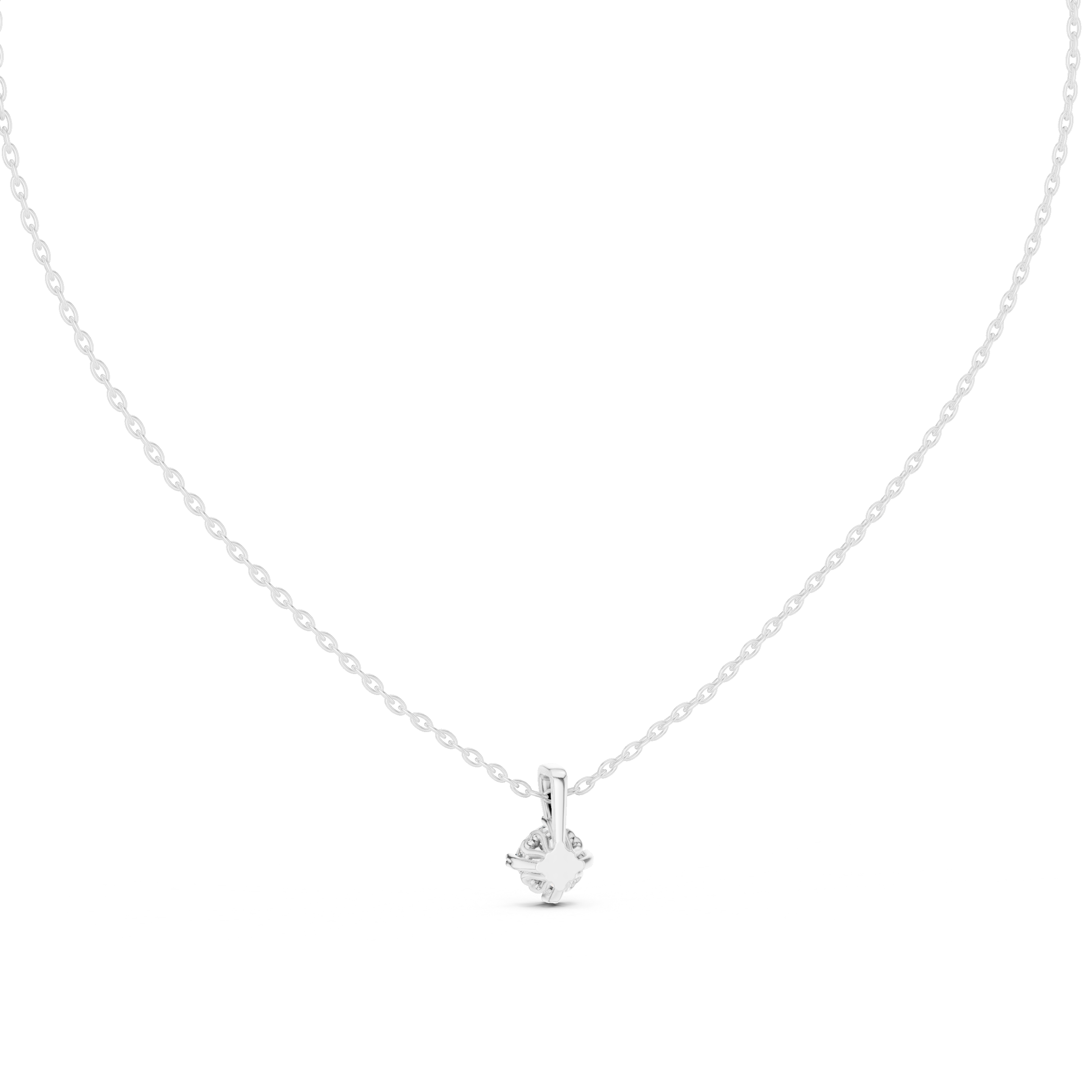 Cushion Cut Solitaire Diamond Pendant