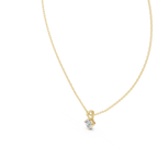 Cushion Cut Solitaire Diamond Pendant