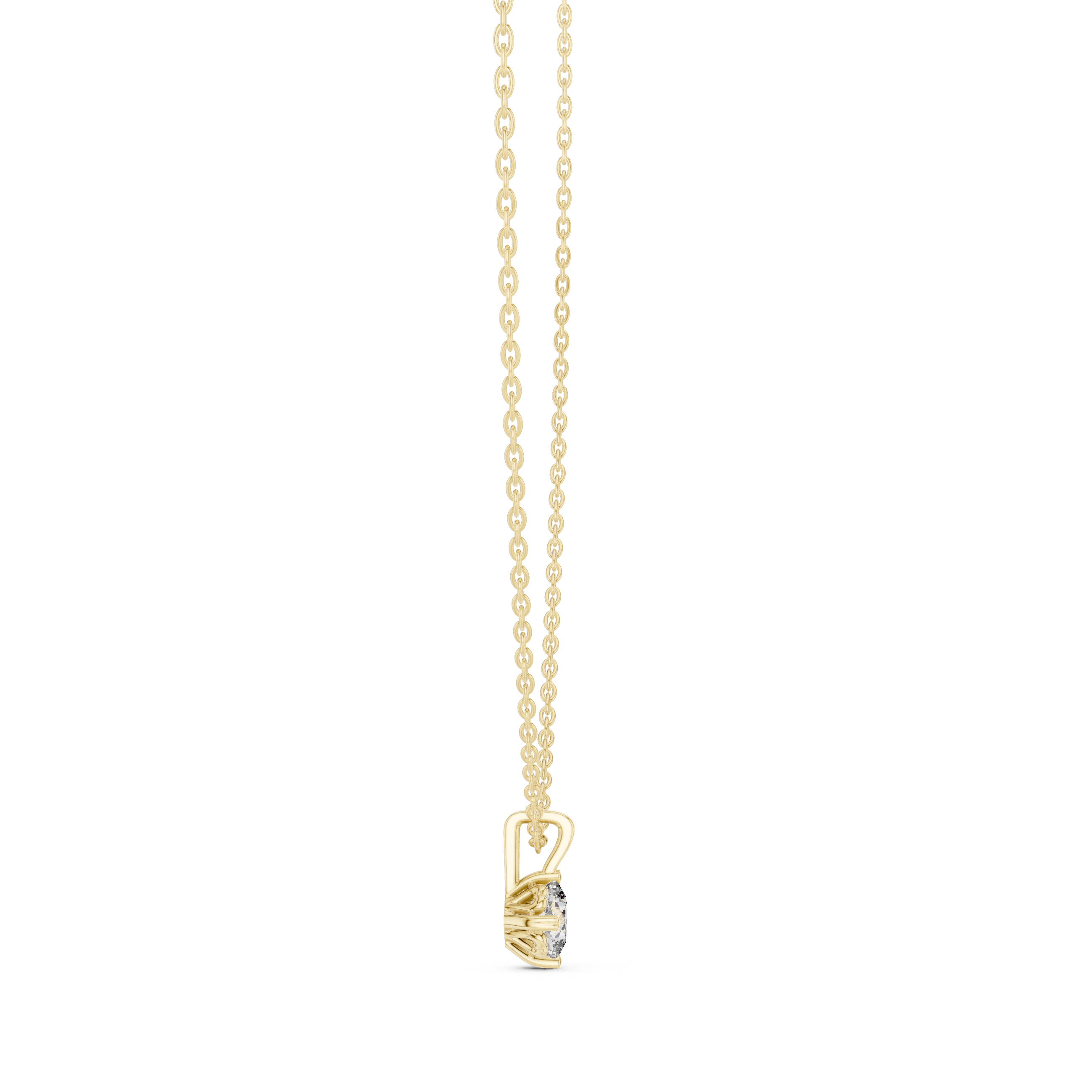 Cushion Cut Solitaire Diamond Pendant