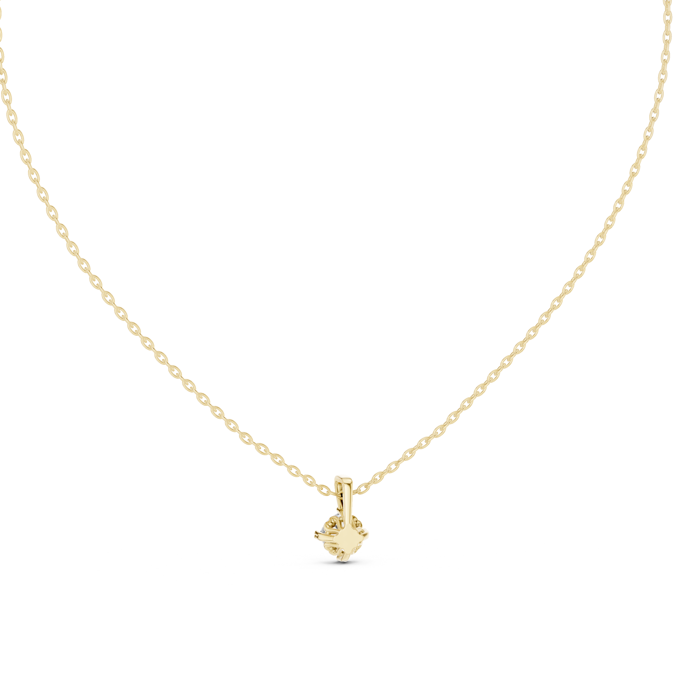 Cushion Cut Solitaire Diamond Pendant