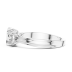 Emerald & Princess Cut Three Stone Diamond Ring