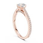 Round Diamond Pavé Engagement Ring