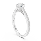 Round Diamond Pavé Engagement Ring