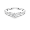 Round Diamond Pavé Engagement Ring