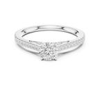 Round Diamond Pavé Engagement Ring