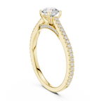 Round Diamond Pavé Engagement Ring