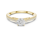 Round Diamond Pavé Engagement Ring